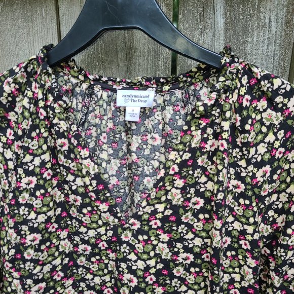 Caralyn Mirand The Drop size S Floral Mini Dress Tunic 3/4 sleeve - Picture 4 of 9